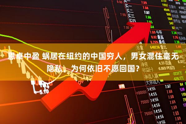 恩卓中盈 蜗居在纽约的中国穷人，男女混住毫无隐私，为何依旧不愿回国？